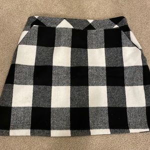 Cozy buffalo check plaid mini skirt